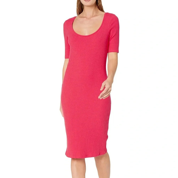Sanctuary Dresses & Skirts - Sanctuary Scoop Neck Midi Pullover Ribbed Dress Size Large NWT